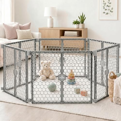 Regalo Safety 192" Plastic 2-in-1 Super Wide Baby Gate & Play Yard - Image 2