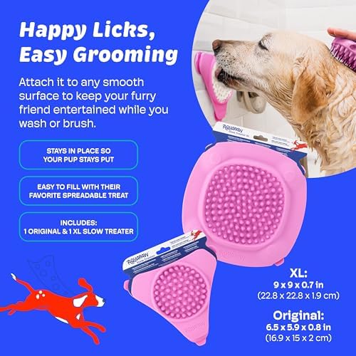 Aquapaw Lick Mat for Dogs 2-Pack XL & Small, Suction Cup Dog Slow Feeder Pad & - Image 3