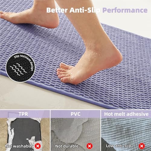 TYUU Large Bathroom Rugs Non Slip Washable Bath Rugs Super Absorbent Bathroom - Image 4