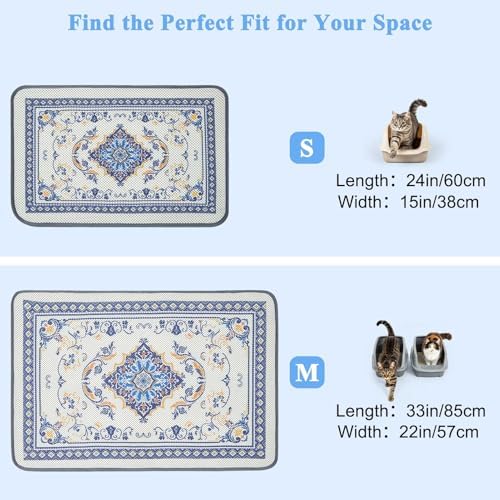 Unicorn Catcher 24"x15" Cat Litter Mat Machine Washable Litter Trapping Pad - Image 6