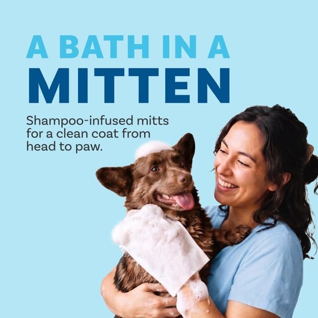Scrubby Pet No Rinse Pet Wipes | Rinse Free Shampoo Mittens | Dogs & Cats | - Image 2