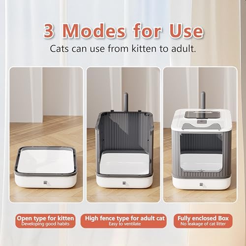 Covered Cat Litter Box with Lid - Image 4