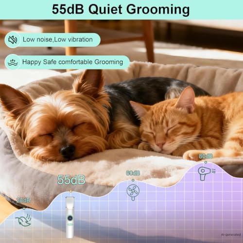 TBTeek Dog Grooming Clippers Kit Cordless Dog Trimmer - Image 3