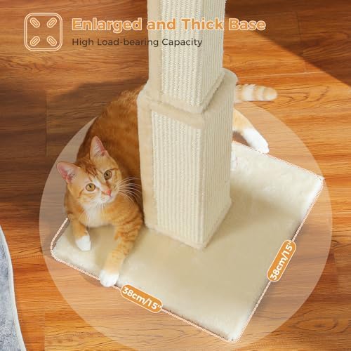 PAWZ Road Cat Scratching Post 32” Tall Square Cat Scratcher - Image 6
