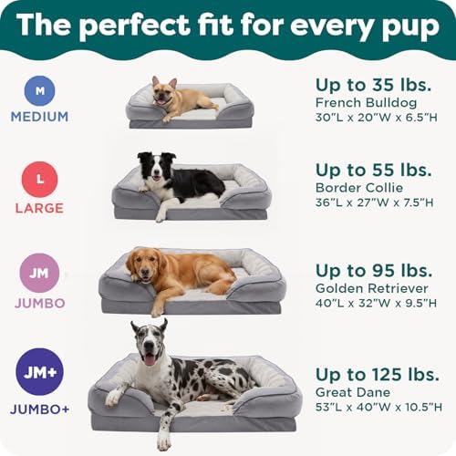 Furhaven Cooling Gel Dog Bed for Large/Medium Dogs w/ Removable Bolsters & - Image 6