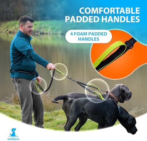 SparklyPets Hands Free Dual Dog Leash, Medium & Large - Image 4