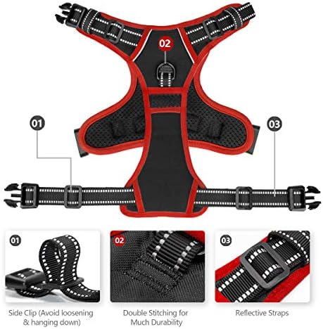 PHOEPET Upgraded No Pull Dog Harness, Reflective Adjustable Vest - Image 4