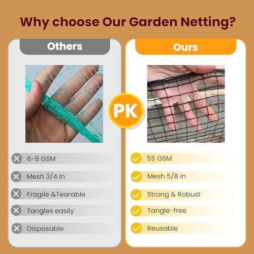 Deer Fence Netting, Plastic Mesh Fence 6.5x50ft, Reinforced Edges 55gsm Heavy - Image 6