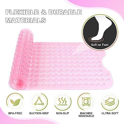 Bathtub and Shower Mats, 40x16 Inch Extra Large Non Slip Soft Bath Tub Mat - Image 5