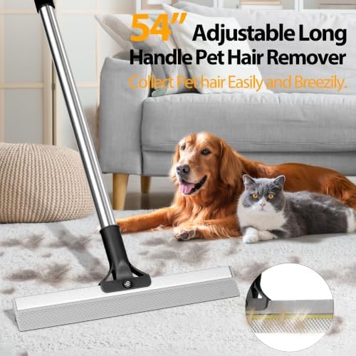 Carpet Rake for Pet Hair Removal Tool, Reusable Hair Remover Broom - Image 2