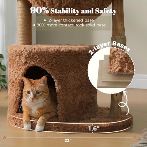 MUTTROS 40" Modern Wood Cat Tree - Image 5