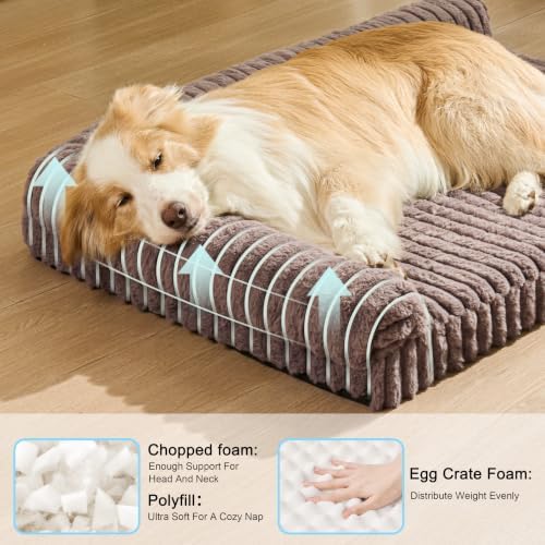 Orthopedic Large Dog Bed Furry Pet Bed, Washable Cover 48''X30'' - Image 4
