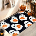 MEHOFOND Halloween Black Ghost Pumpkin Non-Slip Bathroom Rug, 20x30 Inch by MEHOFOND