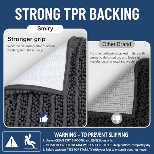 Smiry Bathroom Rugs Round 30X30, Extra Soft Rubber Backing Bath Mats - Image 3