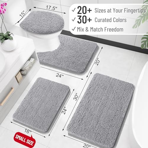 OLANLY Bathroom Rugs 34x21, Extra Soft Absorbent Chenille Bath Rugs - Image 2