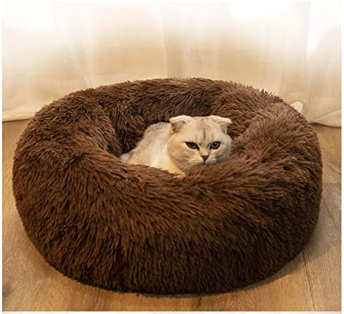 Dog Bed for Small Dogs & Cats, 24 Inch Medium Fluffy Washable Donut Bed - Image 2