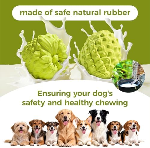 MewaJump Dog Chew Toys, Rubber Dog Toys Squeaky Toys - Image 3