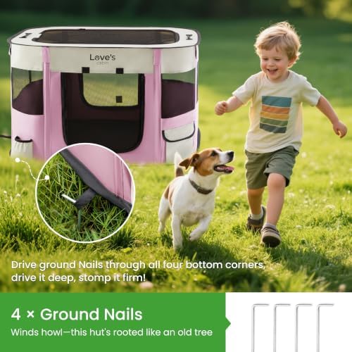 Love's cabin Pet Puppy Dog Playpen, Small Dog Tent Crates Cage Indoor/Outdoor - Image 4