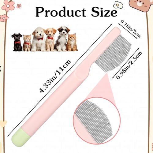 Pet Facial Grooming Comb, Stainless Steel Dog Eye Comb, Dog Flea Comb, - Image 2