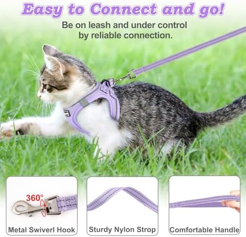 Cat Harness and Leash for Walking Escape Proof, Adjustable Kitten Vest Harness - Image 5