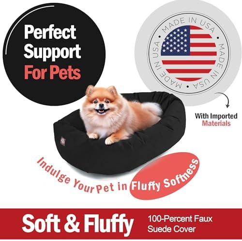 Majestic Pet Suede Shredded Memory Foam Mix Calming Dog Bed Washable - Image 2