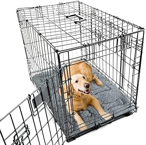 Dog Bed Crate Mat 2 Pack, Soft Plush Dog Bed Pad - Image 6