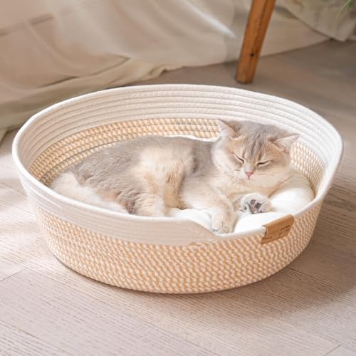 CHEERHOME PETS Handwoven Cat Basket Bed Cooling by CHEERPALS