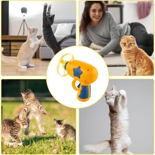 Andiker Cat Fetch Toy, Interactive Kitten Flying Disc Launcher Toy - Image 6