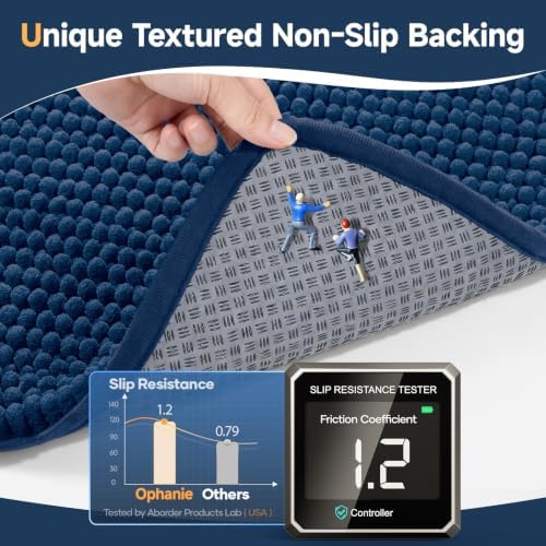 Ophanie Navy Blue Door Mat Runner 60x36, Muddy Mats - Image 3
