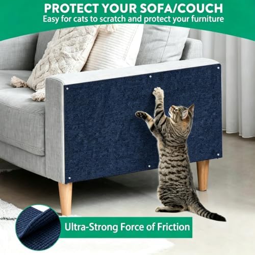 Cat Scratcher Mat, 78.7"x15.8" Cat Scratch Couch Furniture Protector, Trimmable - Image 6