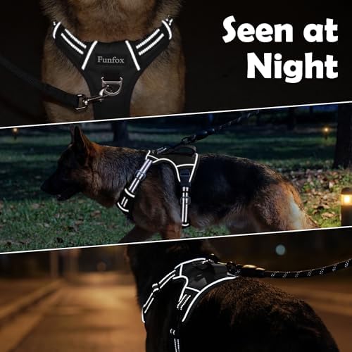 Funfox Dog Harness for X-Large Dog No Pull, Adjustable Pet Vest Harness - Image 7