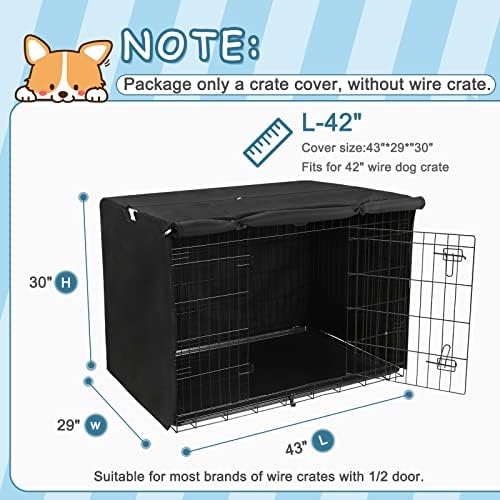 Deblue 42" Dog Crate Cover for Large Wire Crate - - Image 2
