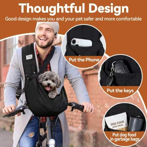 Dog Sling Carrier, Lightweight Breathable Puppy Carrier - Image 6
