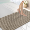Smiry Bathroom Rugs 47X24, Extra Soft Rubber Backing Chenille Bath Mats by Smiry