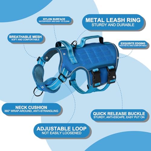Dog Harness for Large Dogs, No Pull Tactical Vest - Image 5