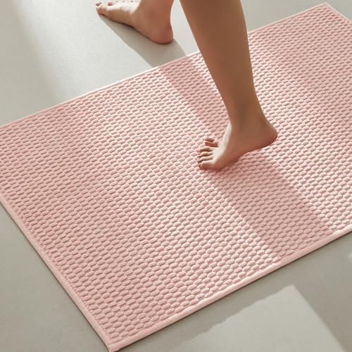 TYUU Bathroom Rugs Non Slip Washable, Super Absorbent Thin Bath Mat Quick Dry by TYUU