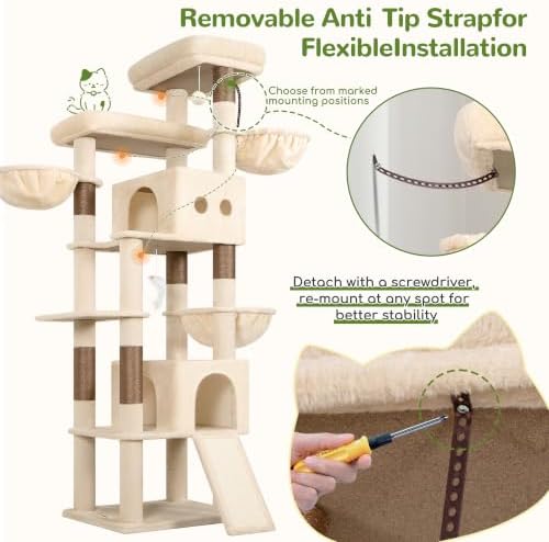 Globlazer 83in Extra Large Maine Coon Cat Tree - Image 4