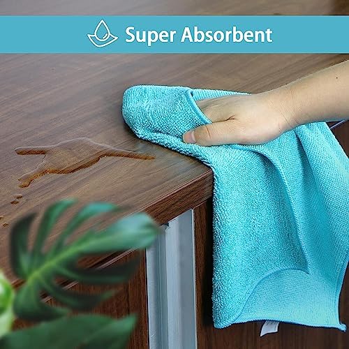 HOMEXCEL 8PK Microfiber Cleaning Cloth, Cleaning Rags - Image 4