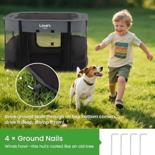 Love's cabin Pet Puppy Dog Playpen, Large Dog Tent Crates Cage Indoor/Outdoor - Image 4