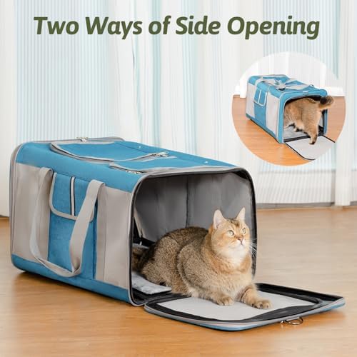 Sedioso Large Cat Carrier for 2 Cats, 21.7x 13.8x 13.8in Pet Carrier for Cat - Image 3