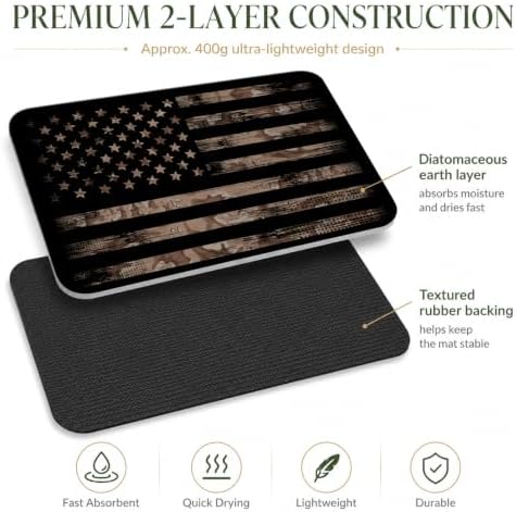 Natural Diatomaceous Earth Bath Mat, Ultra Thin Quick Dry Floor Rug - Image 6