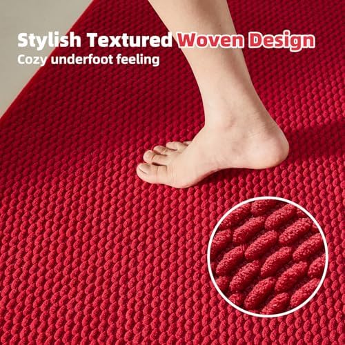 TYUU Christmas Bathroom Runner Rugs, Long Bath Mat Runner Washable Thin Quick - Image 2