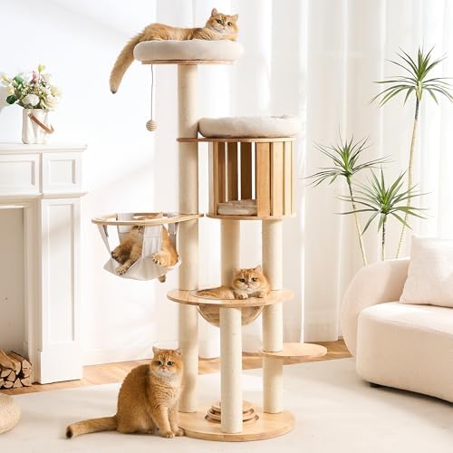 HITTITE Solid Wood Cat Tree Tower by HITTITE