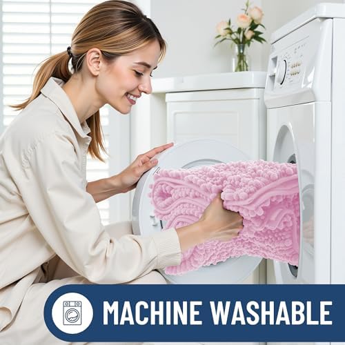 Smiry Bathroom Rugs 24X16, Extra Soft Rubber Backing Chenille Bath Mats - Image 6