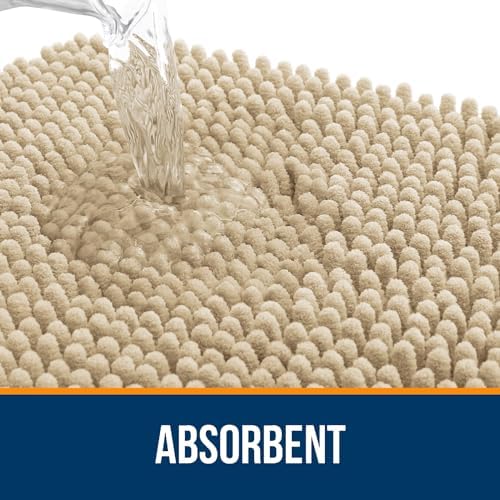 OLANLY Bathroom Rugs 32x20, Extra Soft Absorbent Chenille Bath Rugs - Image 4