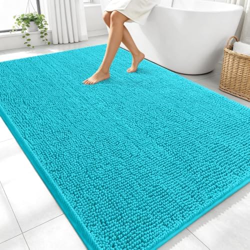 OLANLY Large Bathroom Rugs 70x46, Extra Soft Absorbent Chenille Bath Rugs by OLANLY