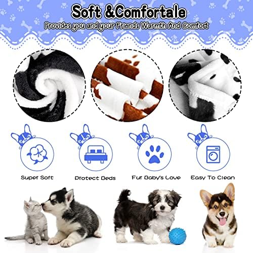 Rezutan Blanket for Large Dogs & Cats Soft Reversible Cute Paw 40"x31" - Image 2