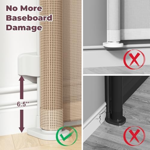 Retractable Baby Gate for Stairs & Doorways, Dog Gate Indoor Outdoor - Image 3