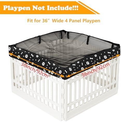 Dog Playpen Mesh Top Cover for 36" Inch Pet Playpen - Image 2