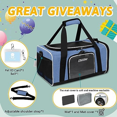 Petskd Small Pet Carrier 17" L x 11" W x 9.5" H Airline Approved - Image 7